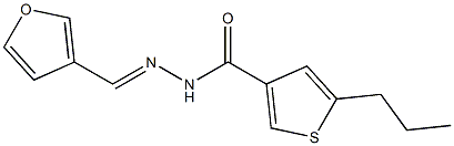 N-[(E)-furan-3-ylmethylideneamino]-5-propylthiophene-3-carboxamide Struktur