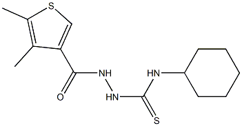 1-cyclohexyl-3-[(4,5-dimethylthiophene-3-carbonyl)amino]thiourea Struktur