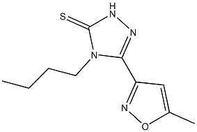 4-butyl-3-(5-methyl-1,2-oxazol-3-yl)-1H-1,2,4-triazole-5-thione Struktur