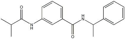 3-(2-methylpropanoylamino)-N-(1-phenylethyl)benzamide Struktur