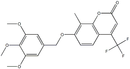 8-methyl-4-(trifluoromethyl)-7-[(3,4,5-trimethoxyphenyl)methoxy]chromen-2-one