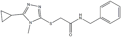 N-benzyl-2-[(5-cyclopropyl-4-methyl-1,2,4-triazol-3-yl)sulfanyl]acetamide Struktur