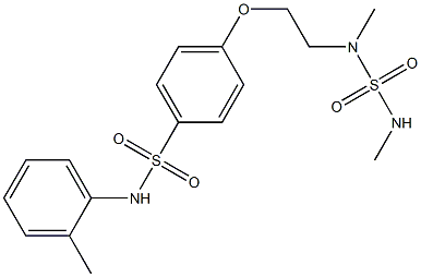 4-[2-(dimethylsulfamoylamino)ethoxy]-N-(2-methylphenyl)benzenesulfonamide Struktur