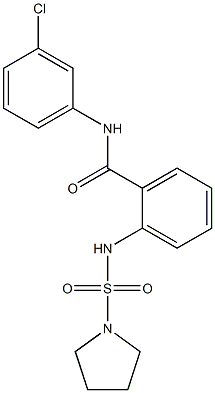 N-(3-chlorophenyl)-2-(pyrrolidin-1-ylsulfonylamino)benzamide Struktur