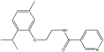 N-[2-(5-methyl-2-propan-2-ylphenoxy)ethyl]pyridine-3-carboxamide Struktur