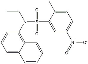 N-ethyl-2-methyl-N-naphthalen-1-yl-5-nitrobenzenesulfonamide Struktur