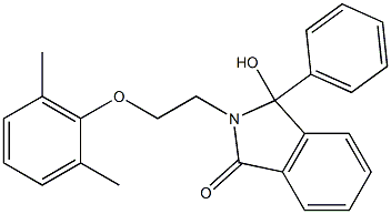 2-[2-(2,6-dimethylphenoxy)ethyl]-3-hydroxy-3-phenylisoindol-1-one Struktur