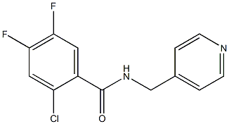 2-chloro-4,5-difluoro-N-(pyridin-4-ylmethyl)benzamide Struktur