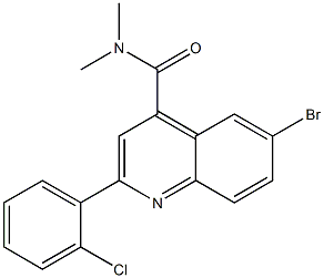 6-bromo-2-(2-chlorophenyl)-N,N-dimethylquinoline-4-carboxamide Struktur