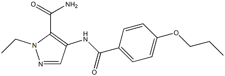 2-ethyl-4-[(4-propoxybenzoyl)amino]pyrazole-3-carboxamide Structure