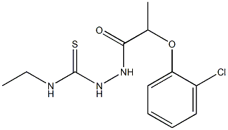 1-[2-(2-chlorophenoxy)propanoylamino]-3-ethylthiourea Struktur