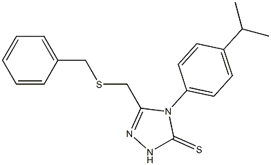 3-(benzylsulfanylmethyl)-4-(4-propan-2-ylphenyl)-1H-1,2,4-triazole-5-thione Struktur