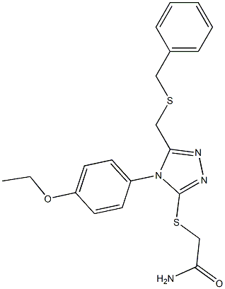 2-[[5-(benzylsulfanylmethyl)-4-(4-ethoxyphenyl)-1,2,4-triazol-3-yl]sulfanyl]acetamide Struktur