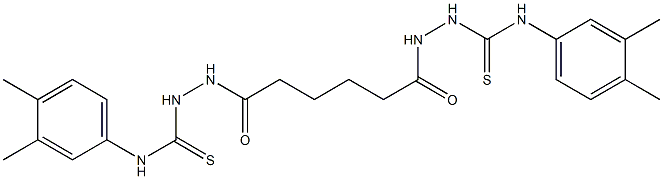 1-(3,4-dimethylphenyl)-3-[[6-[2-[(3,4-dimethylphenyl)carbamothioyl]hydrazinyl]-6-oxohexanoyl]amino]thiourea Struktur