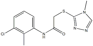 N-(3-chloro-2-methylphenyl)-2-[(4-methyl-1,2,4-triazol-3-yl)sulfanyl]acetamide Struktur