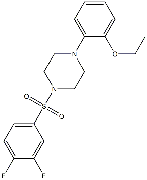 1-(3,4-difluorophenyl)sulfonyl-4-(2-ethoxyphenyl)piperazine Struktur