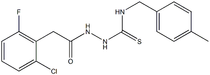 1-[[2-(2-chloro-6-fluorophenyl)acetyl]amino]-3-[(4-methylphenyl)methyl]thiourea Struktur