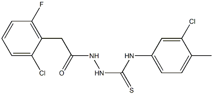 1-[[2-(2-chloro-6-fluorophenyl)acetyl]amino]-3-(3-chloro-4-methylphenyl)thiourea Struktur