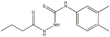 1-(butanoylamino)-3-(3,4-dimethylphenyl)thiourea Struktur