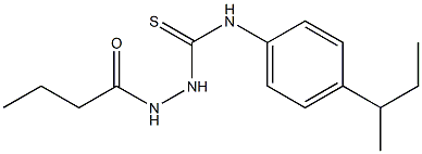 1-(butanoylamino)-3-(4-butan-2-ylphenyl)thiourea Struktur