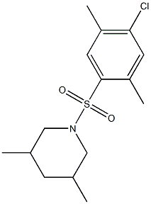 1-(4-chloro-2,5-dimethylphenyl)sulfonyl-3,5-dimethylpiperidine Struktur