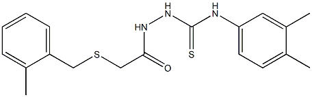 1-(3,4-dimethylphenyl)-3-[[2-[(2-methylphenyl)methylsulfanyl]acetyl]amino]thiourea Struktur