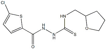 1-[(5-chlorothiophene-2-carbonyl)amino]-3-(oxolan-2-ylmethyl)thiourea Struktur