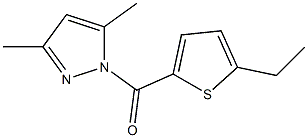 (3,5-dimethylpyrazol-1-yl)-(5-ethylthiophen-2-yl)methanone Struktur