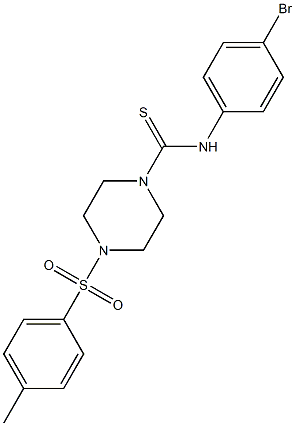 N-(4-bromophenyl)-4-(4-methylphenyl)sulfonylpiperazine-1-carbothioamide Struktur