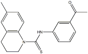 N-(3-acetylphenyl)-6-methyl-3,4-dihydro-2H-quinoline-1-carbothioamide Struktur