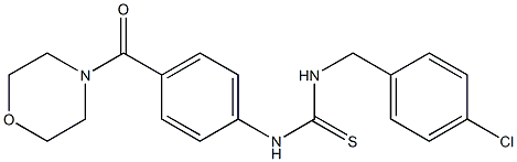 1-[(4-chlorophenyl)methyl]-3-[4-(morpholine-4-carbonyl)phenyl]thiourea Struktur