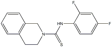 N-(2,4-difluorophenyl)-3,4-dihydro-1H-isoquinoline-2-carbothioamide Struktur