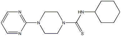 N-cyclohexyl-4-pyrimidin-2-ylpiperazine-1-carbothioamide Struktur