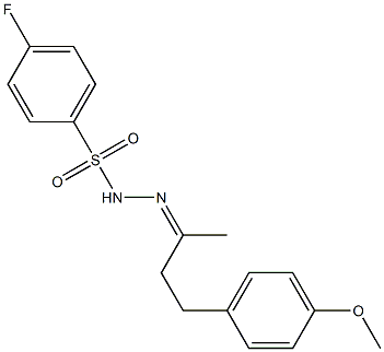 4-fluoro-N-[(Z)-4-(4-methoxyphenyl)butan-2-ylideneamino]benzenesulfonamide Struktur