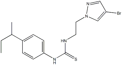 1-[2-(4-bromopyrazol-1-yl)ethyl]-3-(4-butan-2-ylphenyl)thiourea Struktur