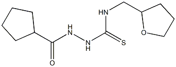 1-(cyclopentanecarbonylamino)-3-(oxolan-2-ylmethyl)thiourea Struktur