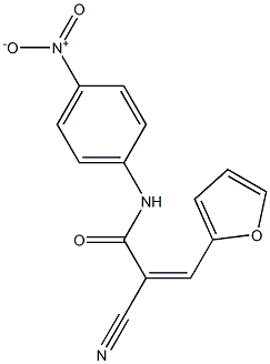 (Z)-2-cyano-3-(furan-2-yl)-N-(4-nitrophenyl)prop-2-enamide Struktur