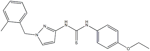 1-(4-ethoxyphenyl)-3-[1-[(2-methylphenyl)methyl]pyrazol-3-yl]thiourea Struktur