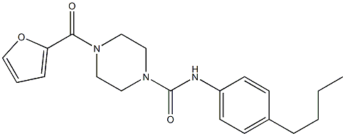 N-(4-butylphenyl)-4-(furan-2-carbonyl)piperazine-1-carboxamide Struktur