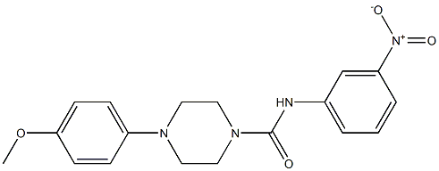 4-(4-methoxyphenyl)-N-(3-nitrophenyl)piperazine-1-carboxamide Struktur