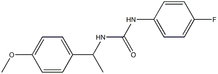 1-(4-fluorophenyl)-3-[1-(4-methoxyphenyl)ethyl]urea Struktur