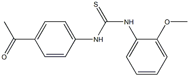 1-(4-acetylphenyl)-3-(2-methoxyphenyl)thiourea Struktur