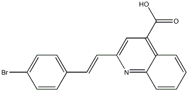 2-[(E)-2-(4-bromophenyl)ethenyl]quinoline-4-carboxylic acid Struktur