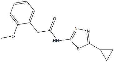 N-(5-cyclopropyl-1,3,4-thiadiazol-2-yl)-2-(2-methoxyphenyl)acetamide Struktur