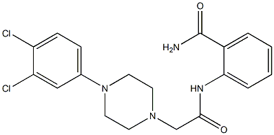 2-[[2-[4-(3,4-dichlorophenyl)piperazin-1-yl]acetyl]amino]benzamide Struktur