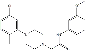 2-[4-(5-chloro-2-methylphenyl)piperazin-1-yl]-N-(3-methoxyphenyl)acetamide Struktur