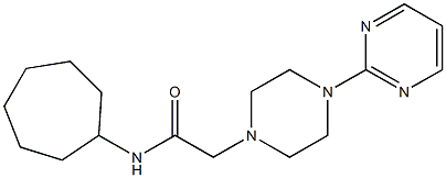 N-cycloheptyl-2-(4-pyrimidin-2-ylpiperazin-1-yl)acetamide Struktur