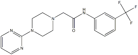 2-(4-pyrimidin-2-ylpiperazin-1-yl)-N-[3-(trifluoromethyl)phenyl]acetamide Struktur