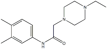 N-(3,4-dimethylphenyl)-2-(4-ethylpiperazin-1-yl)acetamide Struktur