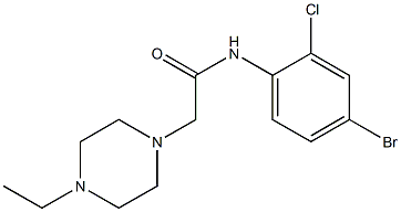 N-(4-bromo-2-chlorophenyl)-2-(4-ethylpiperazin-1-yl)acetamide Struktur